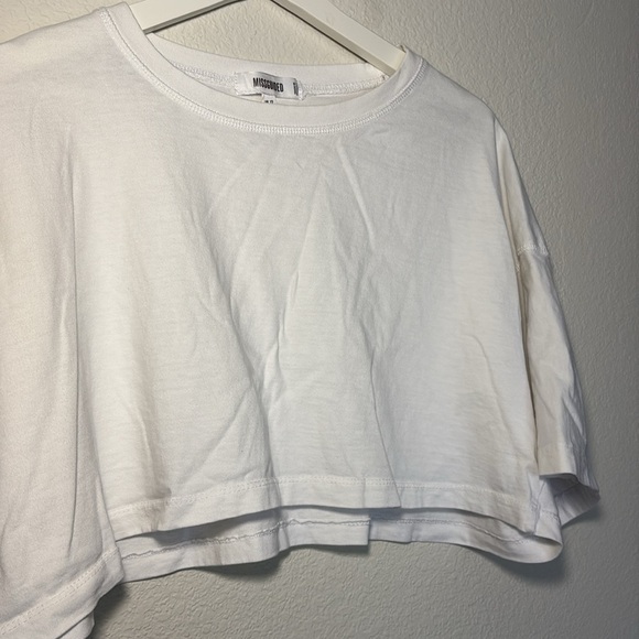 Missguided Ultra cropped White Top US 8 medium - Picture 3 of 4